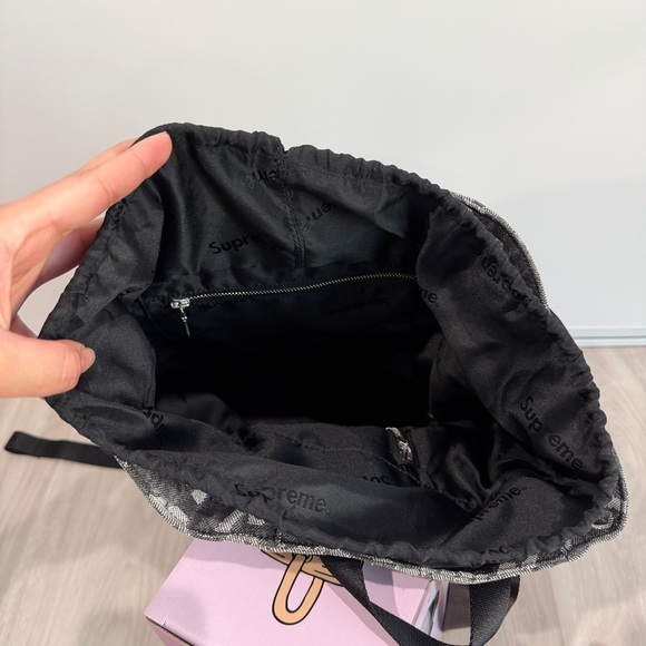 Supreme Black Denim Backpack - Picture 5 of 11